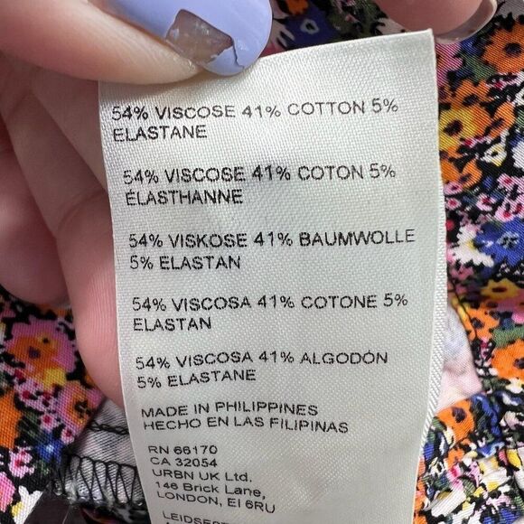 Maeve Floral Halter Collared Amelia Mini Dress Size Medium - Picture 7 of 8